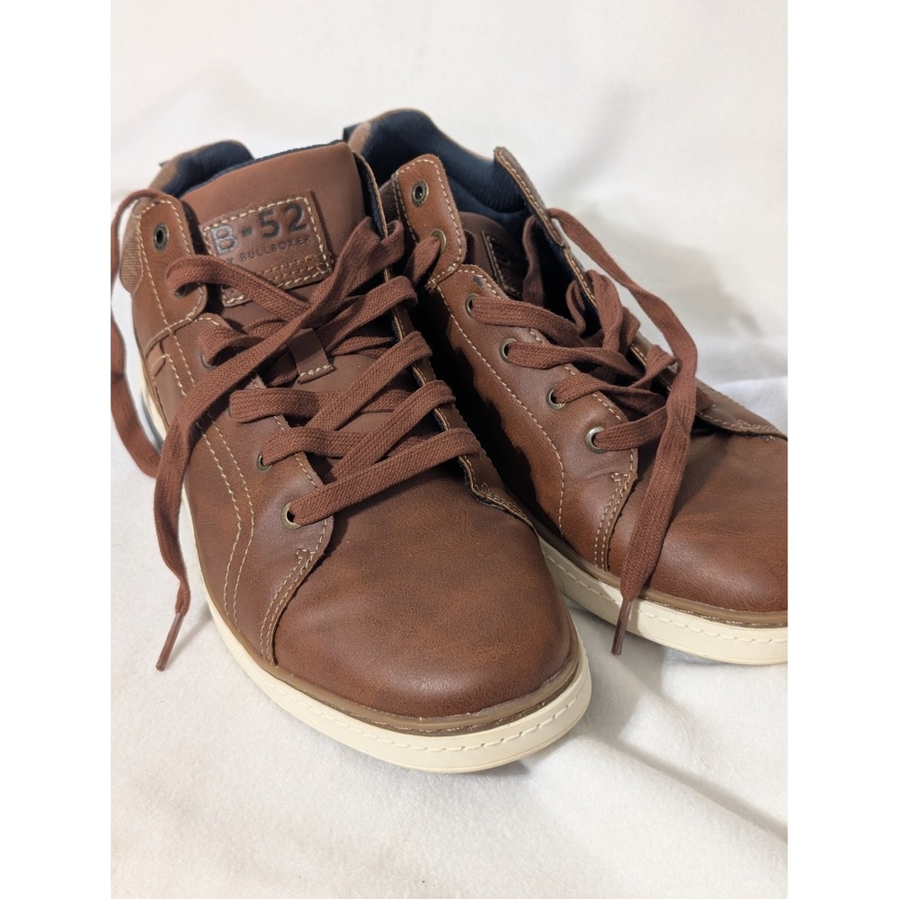 B-52 by Bullboxer Mens Brown Mid Top Sneakers Lace Up Comfort Foam US 9 EU 42